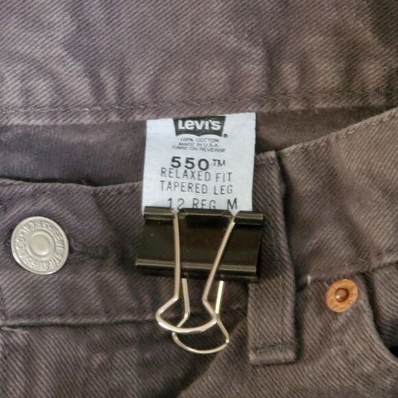 Vintage Levi's 550 Tapered Mom Jeans Womens 12 Gray Relaxed Fit Hi Rise Zip USA - Picture 8 of 9